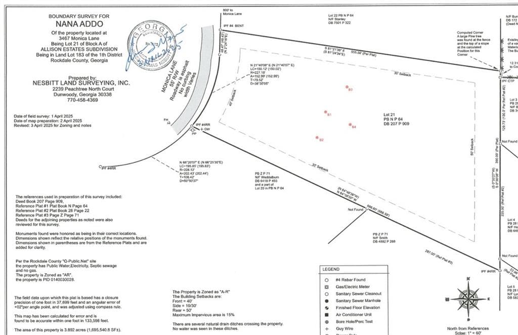unimproved land for sale at 3467 Monica Lane, Conyers, GA 30094 — photo 1 of 4