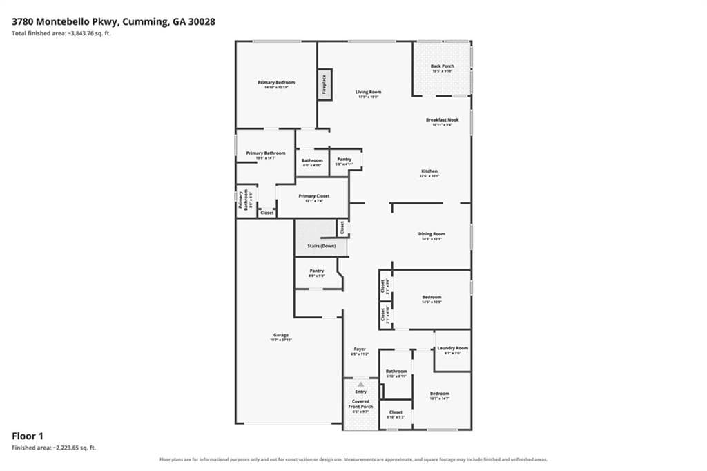 4 bedroom, 4 bathroom, 4,295 sq ft single family residence under contract at 3780 Montebello Parkway, Cumming, GA 30028 — photo 10