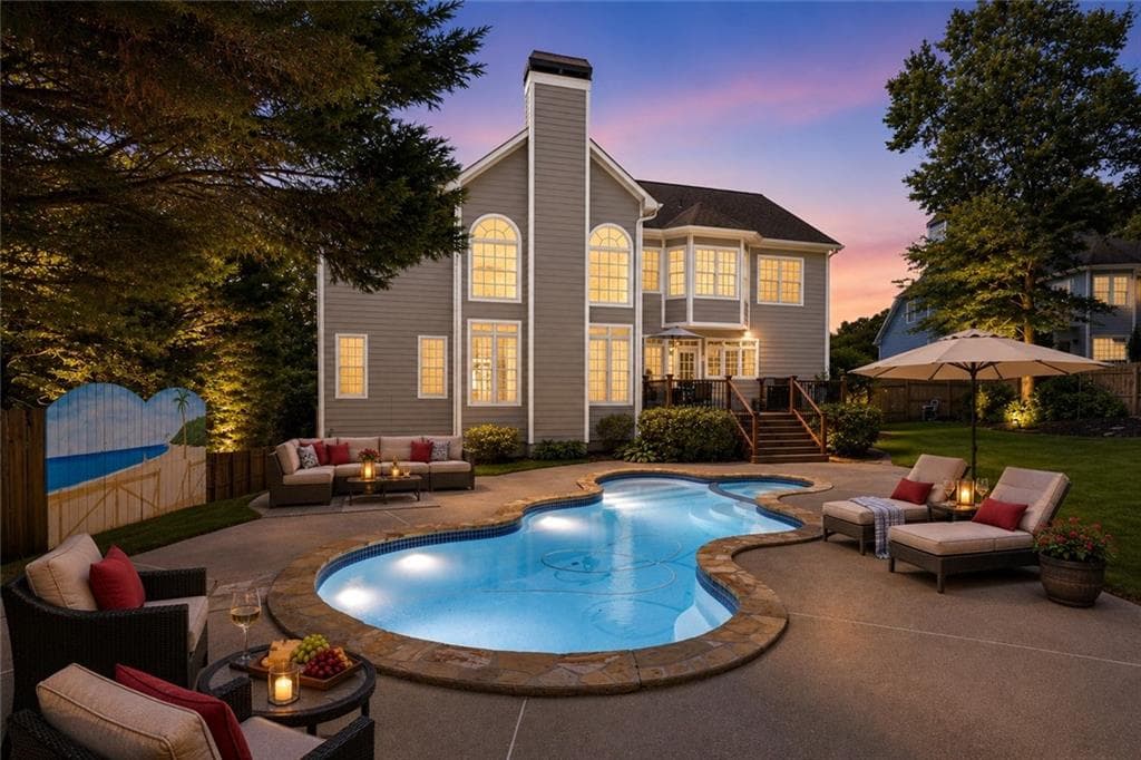 7 bedroom, 5 bathroom, 4,765 sq ft single family residence under contract at 1010 River Mist Drive, Suwanee, GA 30024