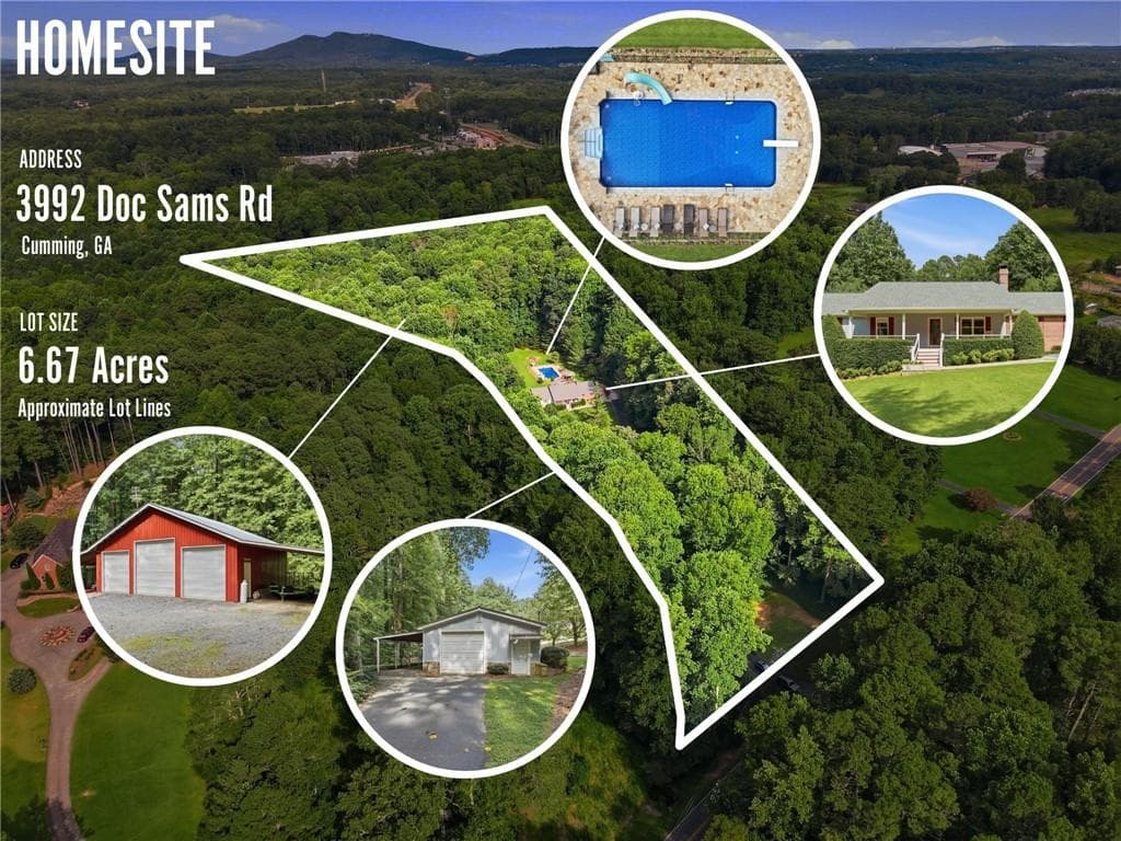 4 bedroom, 3 bathroom, 2,976 sq ft single family residence for sale at 3992 Doc Sams Road, Cumming, GA 30028