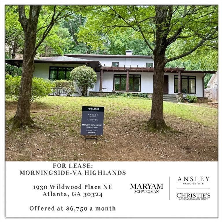 5 bedroom, 4 bathroom, 3,762 sq ft single family residence for rent at 1930 Wildwood Place, Atlanta, GA 30324 for $6,500 a month — photo 1 of 25