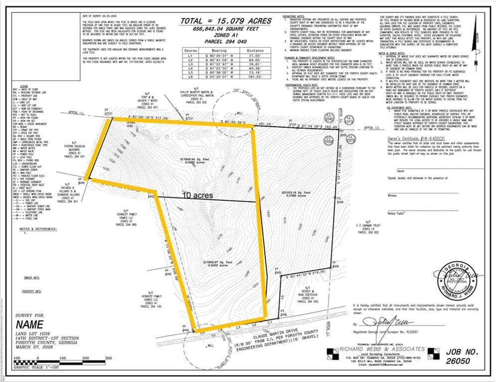 unimproved land for sale at 10 acs Claude Martin Road, Gainesville, GA 30506 — photo 1 of 1