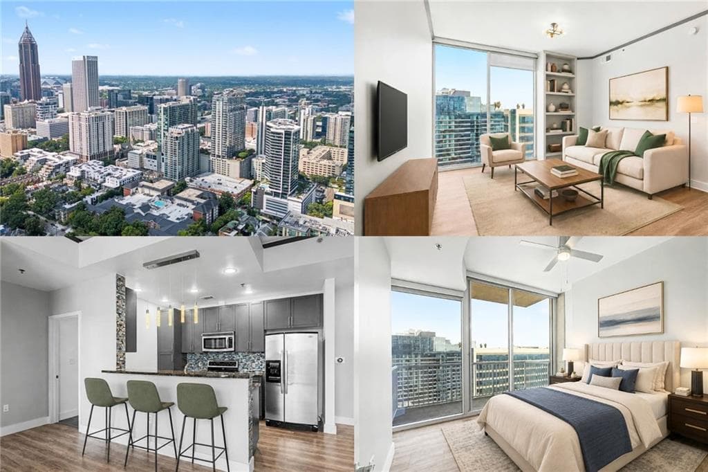1 bedroom, 1 bathroom, 783 sq ft condominium for sale at 855 Peachtree Street 2906, Atlanta, GA 30308