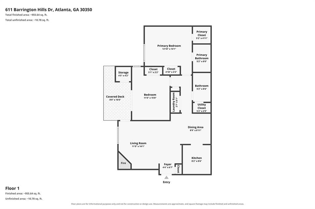 2 bedroom, 2 bathroom, 823 sq ft condominium for rent at 611 Barrington Hills Drive, Sandy Springs, GA 30350 for $1,850 a month — photo 6