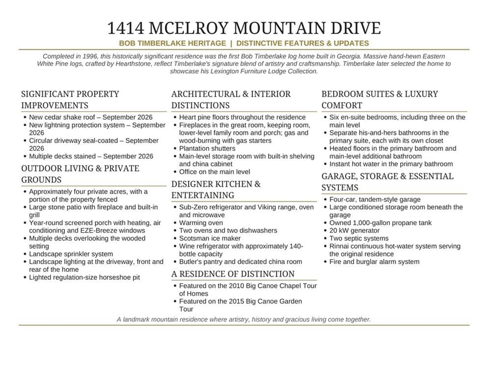 6 bedroom, 7 bathroom, 7,088 sq ft single family residence for sale at 1414 Mcelroy Mountain Drive, Big Canoe, GA 30143 — photo 10
