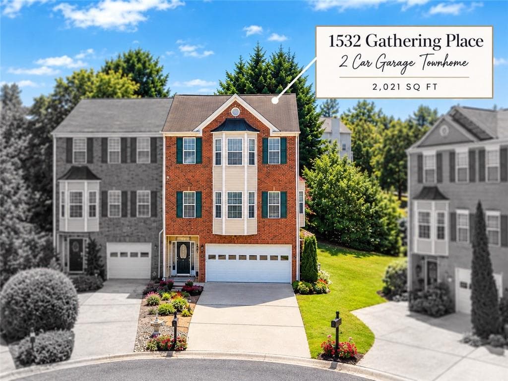 2 bedroom, 2 bathroom, 2,021 sq ft townhouse for sale at 1532 Gathering Place, Cumming, GA 30040 — photo 1 of 47