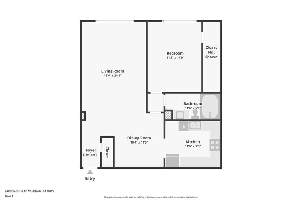 1 bedroom, 1 bathroom, 837 sq ft condominium for sale at 2479 Peachtree Road 303, Atlanta, GA 30305 — photo 7