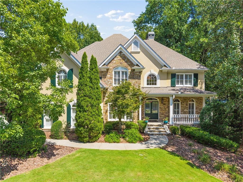 5 bedroom, 5 bathroom, 6,112 sq ft single family residence for sale at 9835 Autry Falls Drive, Johns Creek, GA 30022