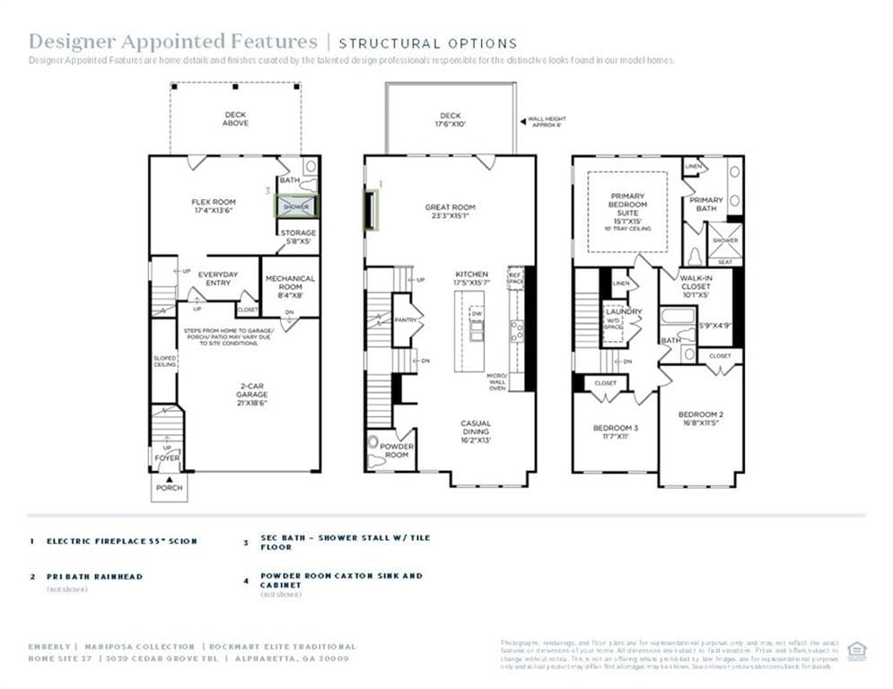 3 bedroom, 4 bathroom, 2,631 sq ft townhouse for sale at 3039 Cedar Grove Trail, Alpharetta, GA 30004 — photo 3