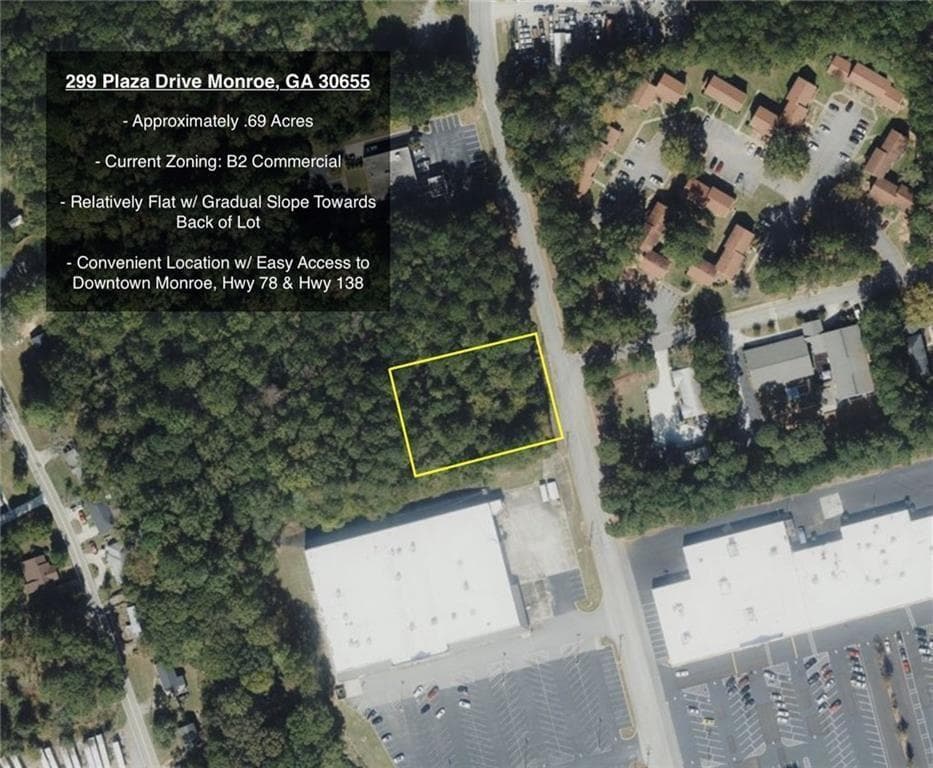unimproved land for sale at 299 Plaza Drive, Monroe, GA 30655 — photo 1 of 10