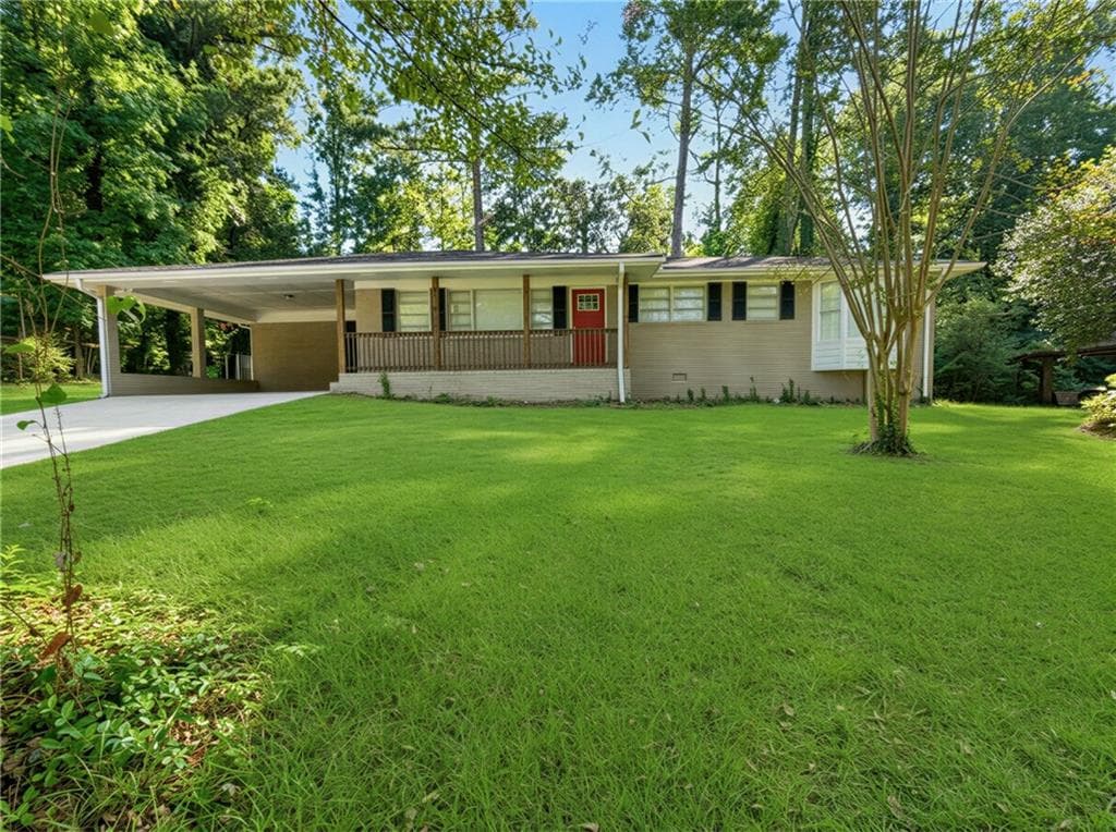 4 bedroom, 2 bathroom, 1,381 sq ft single family residence for sale at 6677 Songwood Drive, Austell, GA 30168