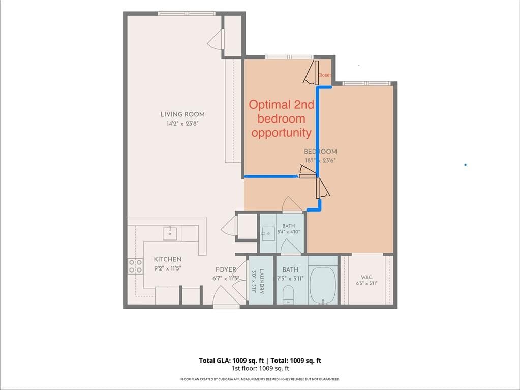 1 bedroom, 1 bathroom, 1,094 sq ft condominium for sale at 800 Peachtree Street 1110, Atlanta, GA 30308 — photo 5