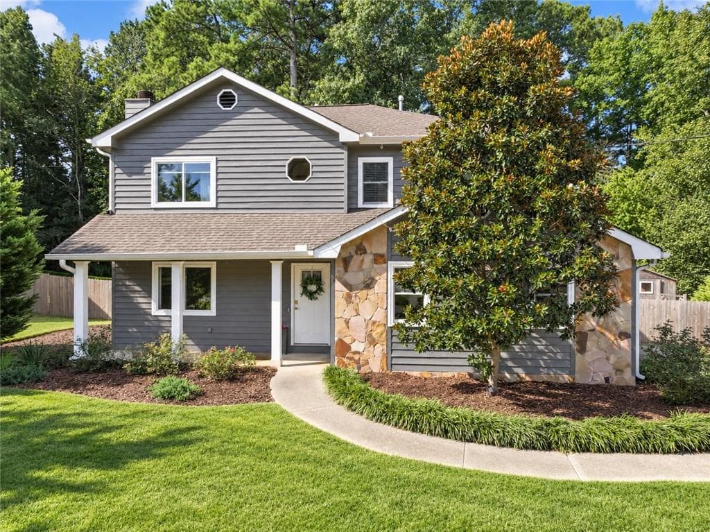4 bedroom, 4 bathroom, 2,582 sq ft single family residence for sale at 1229 Gate Post Lane, Lawrenceville, GA 30044 — photo 1 of 59