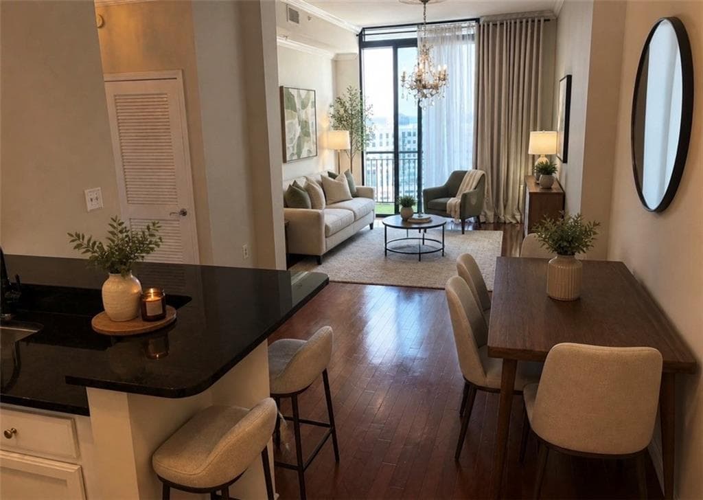 1 bedroom, 1 bathroom, 761 sq ft condominium for sale at 3040 Peachtree Road 1513, Atlanta, GA 30305 — photo 4