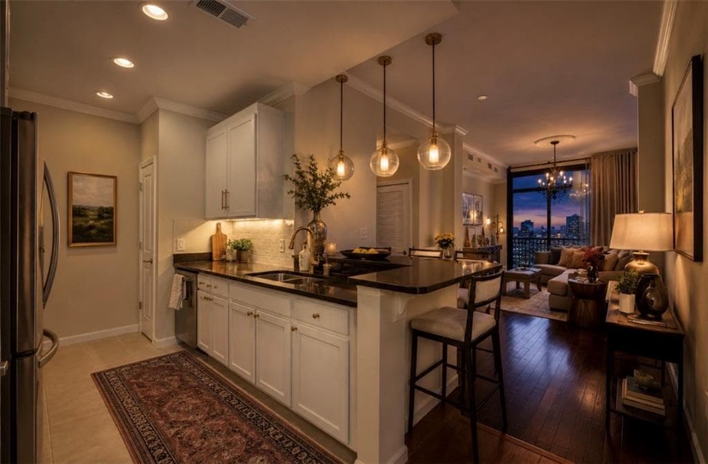 1 bedroom, 1 bathroom, 761 sq ft condominium for sale at 3040 Peachtree Road 1513, Atlanta, GA 30305