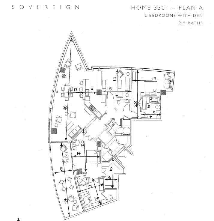 2 bedroom, 3 bathroom, 2,428 sq ft condominium for sale at 3344 Peachtree Road 3301, Atlanta, GA 30326 — photo 3