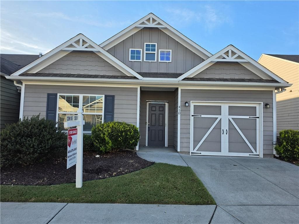 2 bedroom, 2 bathroom, 1,372 sq ft townhouse for sale at 410 Rockview Drive, Canton, GA 30114