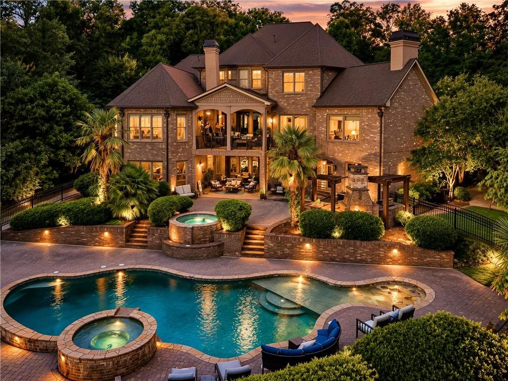6 bedroom, 7 bathroom, 10,555 sq ft single family residence for sale at 2020 Derby Lane, Braselton, GA 30517