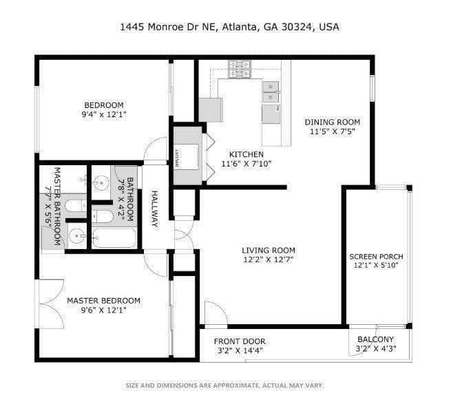 2 bedroom, 2 bathroom, 1,060 sq ft condominium for sale at 1445 Monroe Drive C39, Atlanta, GA 30324 — photo 2