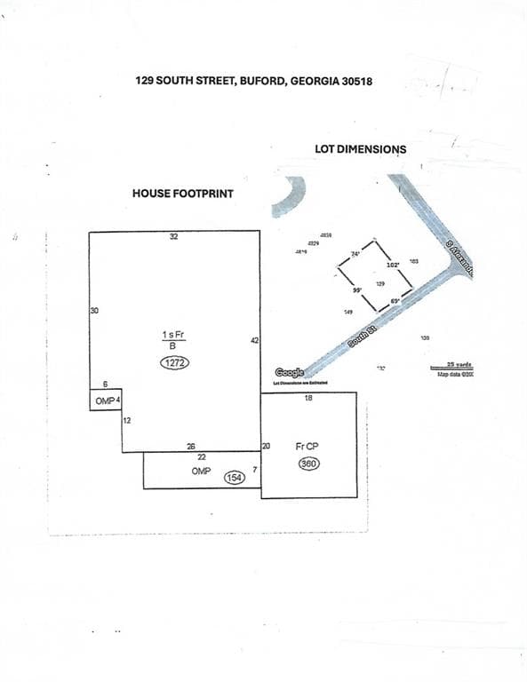 3 bedroom, 1 bathroom, 1,272 sq ft single family residence for sale at 129 South Street, Buford, GA 30518 — photo 3