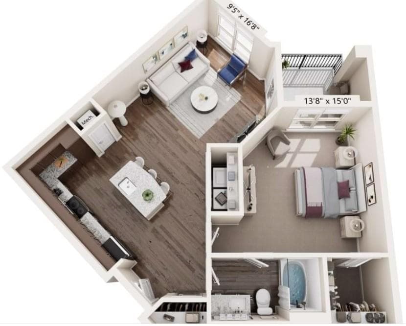 1 bedroom, 1 bathroom, 860 sq ft apartment for rent at 400 Belmont Place 2113, Smyrna, GA 30080 for $1,639 a month — photo 6