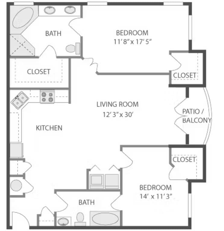 2 bedroom, 2 bathroom, 1,195 sq ft apartment for rent at 2400 Parkland Drive 411, Atlanta, GA 30324 for $1,902 a month — photo 8