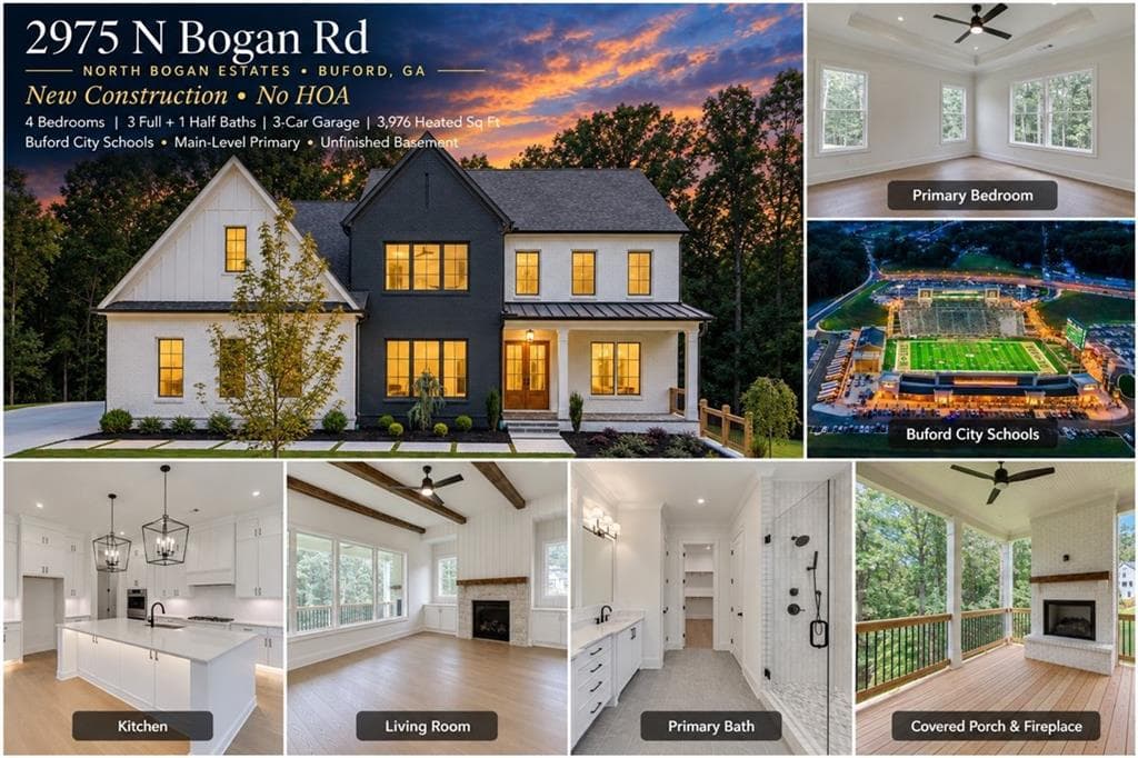 4 bedroom, 4 bathroom, 3,976 sq ft single family residence for sale at 2975 N Bogan Road, Buford, GA 30519