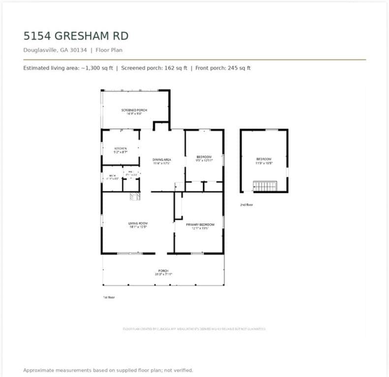 3 bedroom, 1 bathroom, 1,460 sq ft single family residence for sale at 5154 Gresham Road, Douglasville, GA 30134 — photo 2