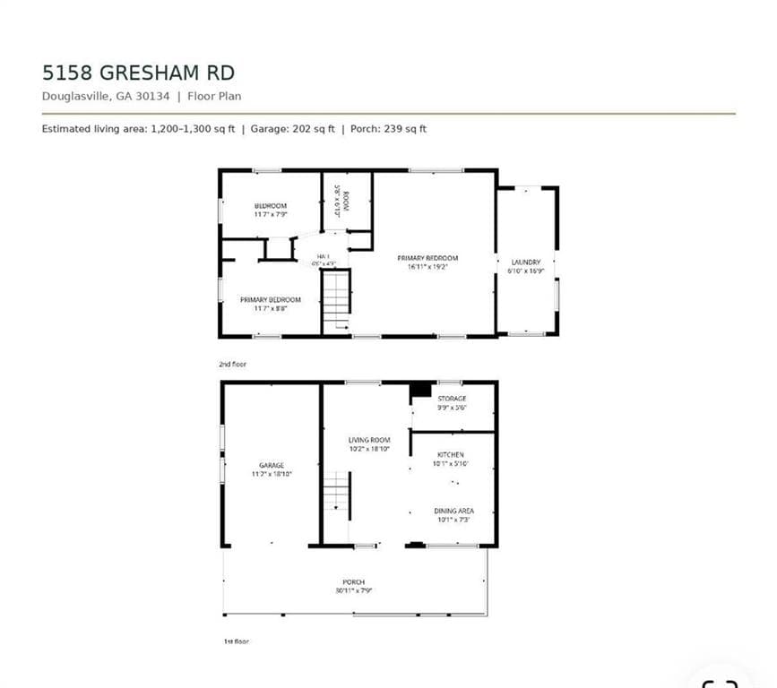 3 bedroom, 1 bathroom, 1,460 sq ft single family residence for sale at 5154 Gresham Road, Douglasville, GA 30134 — photo 3