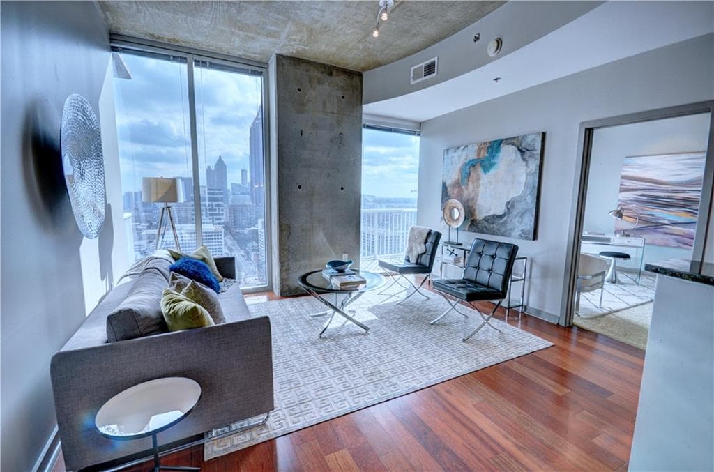 2 bedroom, 3 bathroom, 1,184 sq ft condominium sold at 855 Peachtree Street 2707, Atlanta, GA 30308