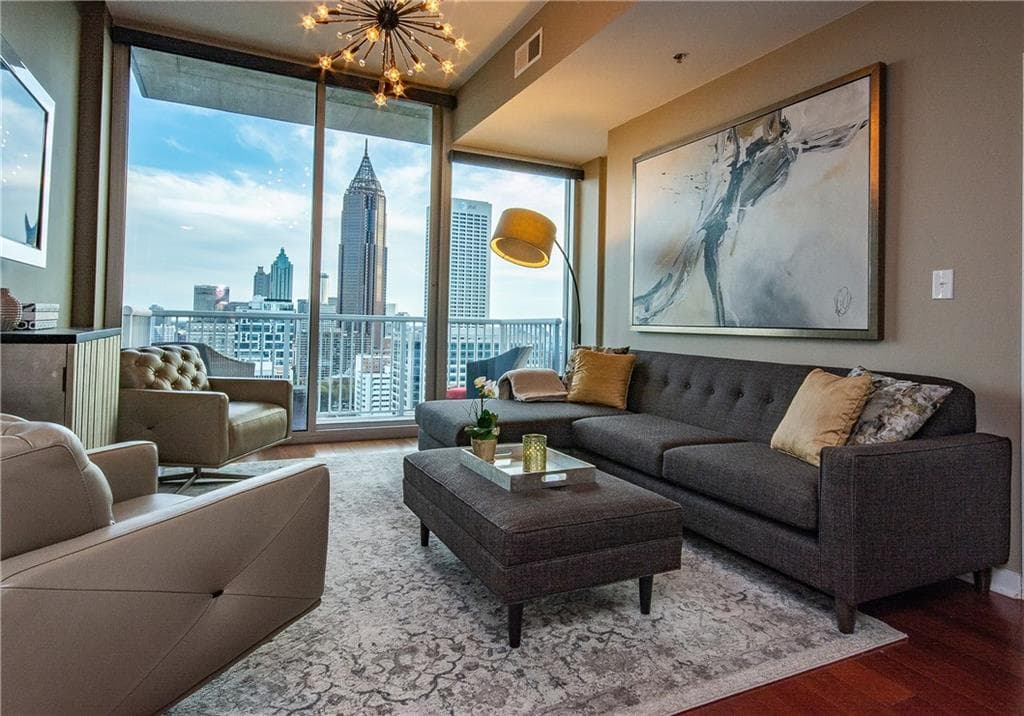 2 bedroom, 2 bathroom, 1,320 sq ft condominium sold at 855 Peachtree Street 2409, Atlanta, GA 30308