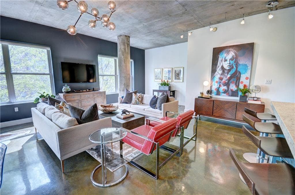 2 bedroom, 3 bathroom, 1,685 sq ft condominium sold at 845 Spring Street 129, Atlanta, GA 30308