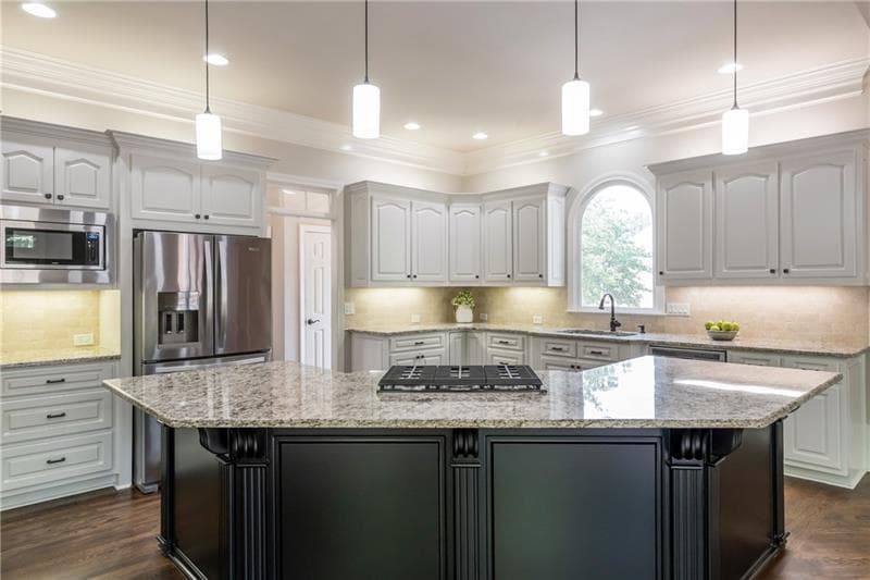 5 bedroom, 7 bathroom, 7,017 sq ft single family residence sold at 1045 Bay Pointe Crossing, Alpharetta, GA 30005