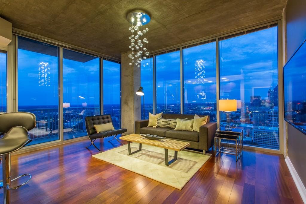 2 bedroom, 2 bathroom, 1,299 sq ft condominium sold at 855 Peachtree Street 3411, Atlanta, GA 30308