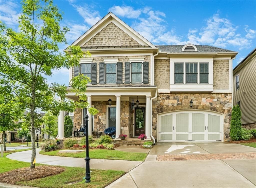 5 bedroom, 5 bathroom, 4,250 sq ft single family residence sold at 6385 Bellmoore Park Lane, Johns Creek, GA 30097