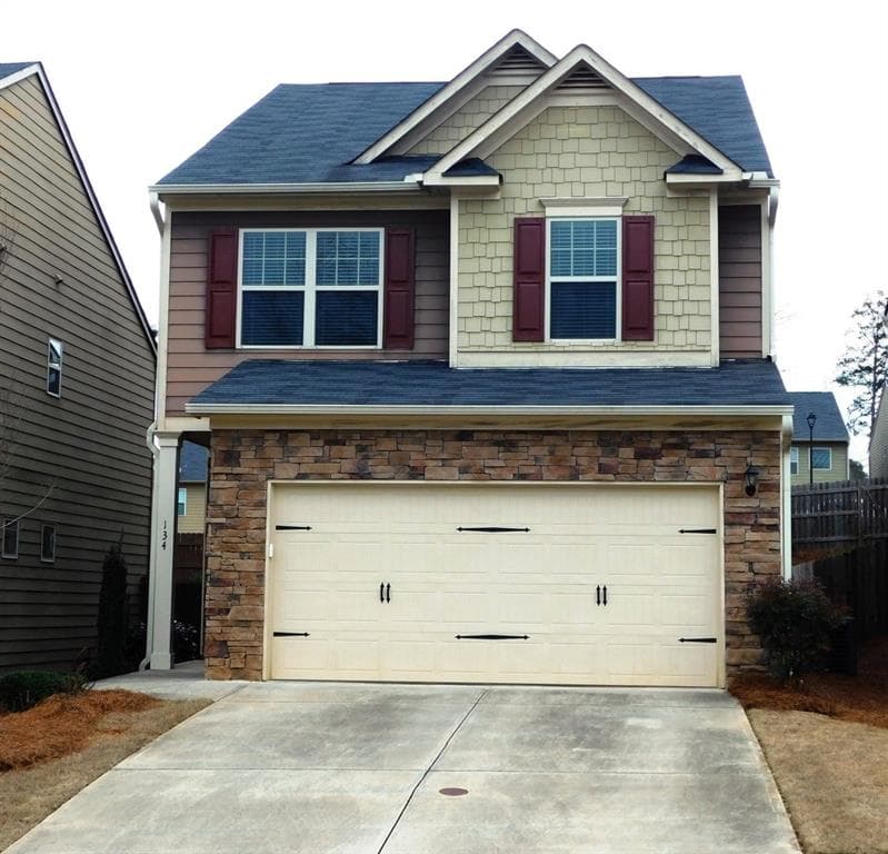 3 bedroom, 3 bathroom single family residence sold at 134 VILLAGE Trail, Woodstock, GA 30188