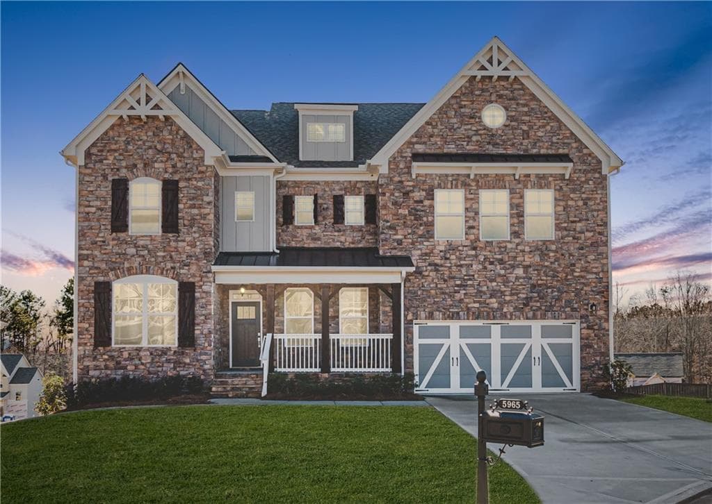 5 bedroom, 3 bathroom single family residence sold at 5965 Hidden Ridge Court, Cumming, GA 30028
