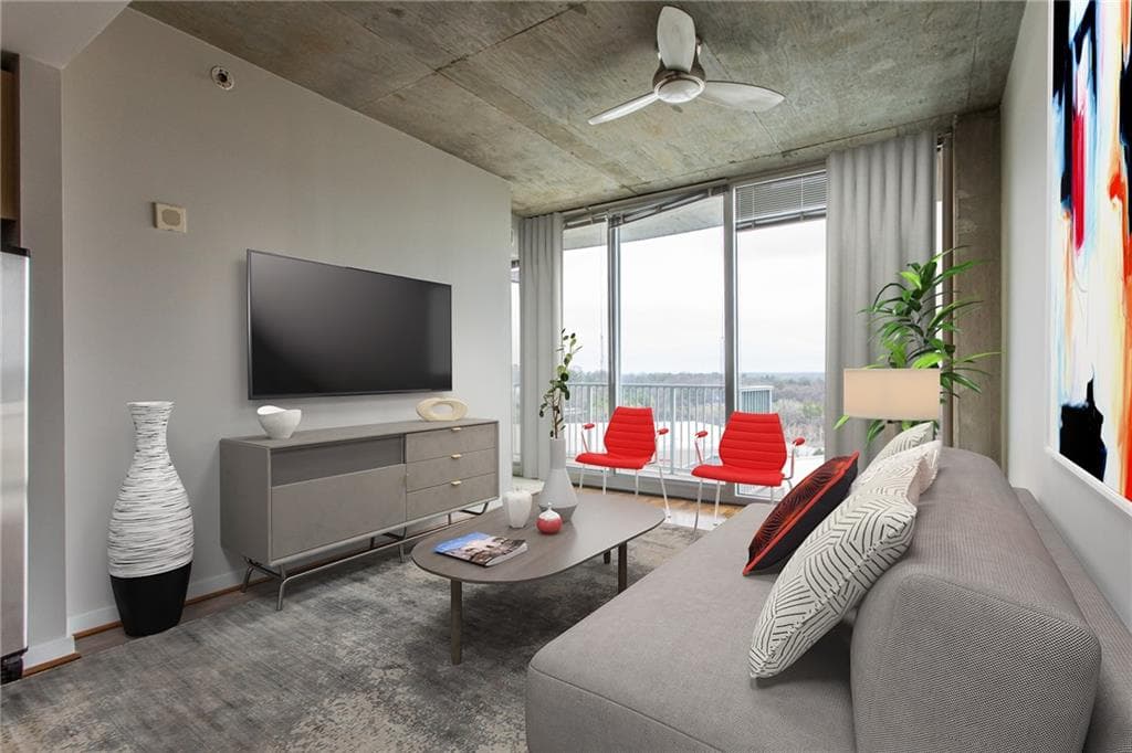 1 bedroom, 1 bathroom, 811 sq ft condominium sold at 361 17th Street 1106, Atlanta, GA 30363