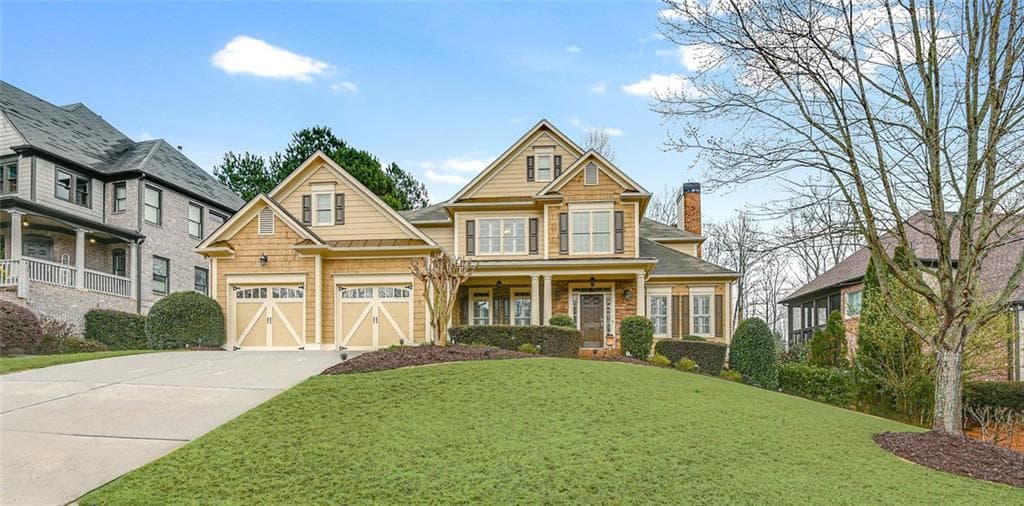 6 bedroom, 5 bathroom, 4,579 sq ft single family residence sold at 4030 Abingdon Place, Cumming, GA 30041