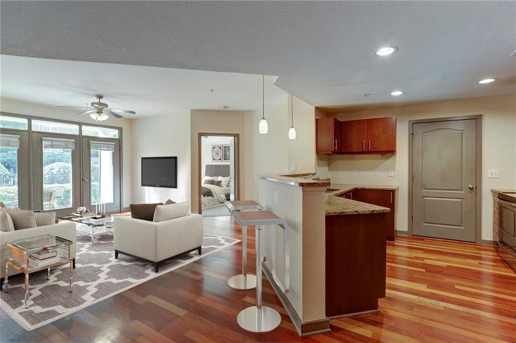 2 bedroom, 2 bathroom, 1,166 sq ft condominium sold at 390 17th Street 2022, Atlanta, GA 30363