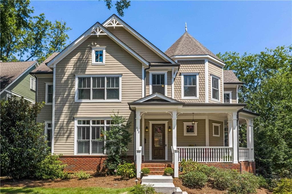 6 bedroom, 5 bathroom, 6,036 sq ft single family residence sold at 582 Saint Charles Avenue, Atlanta, GA 30308