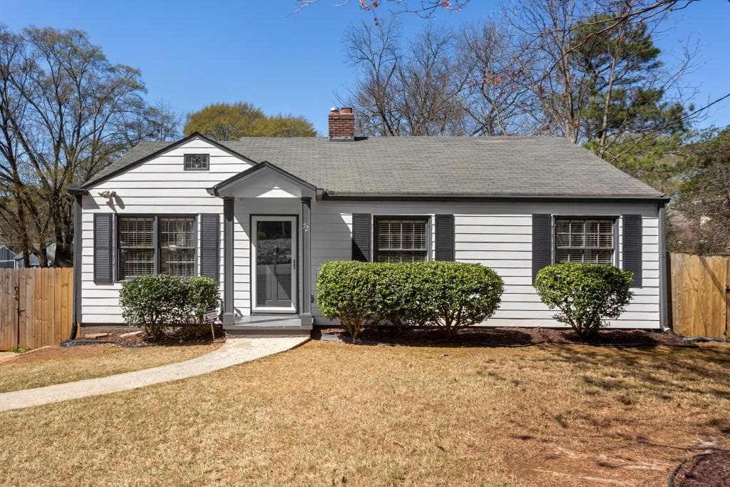 2 bedroom, 2 bathroom, 1,239 sq ft single family residence sold at 72 Lannon Avenue, Atlanta, GA 30317