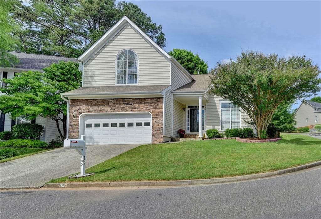 3 bedroom, 3 bathroom, 2,416 sq ft single family residence sold at 305 Riversong Way, Alpharetta, GA 30022