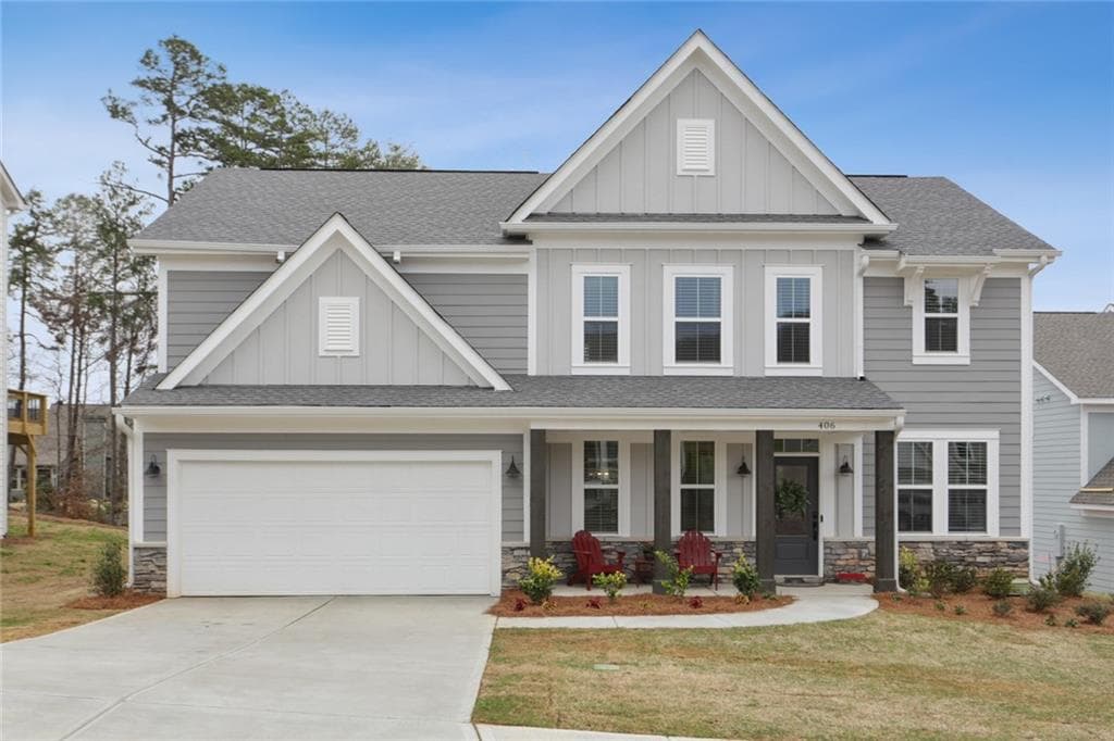 5 bedroom, 4 bathroom, 2,745 sq ft single family residence sold at 406 Morning Mist Trail, Canton, GA 30114