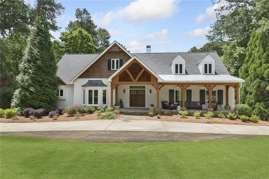 5 bedroom, 5 bathroom, 5,932 sq ft single family residence sold at 145 Pruitt Drive, Alpharetta, GA 30004