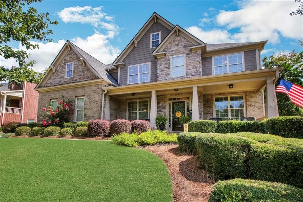 6 bedroom, 5 bathroom, 5,119 sq ft single family residence sold at 4950 Heathcliff Way, Cumming, GA 30041