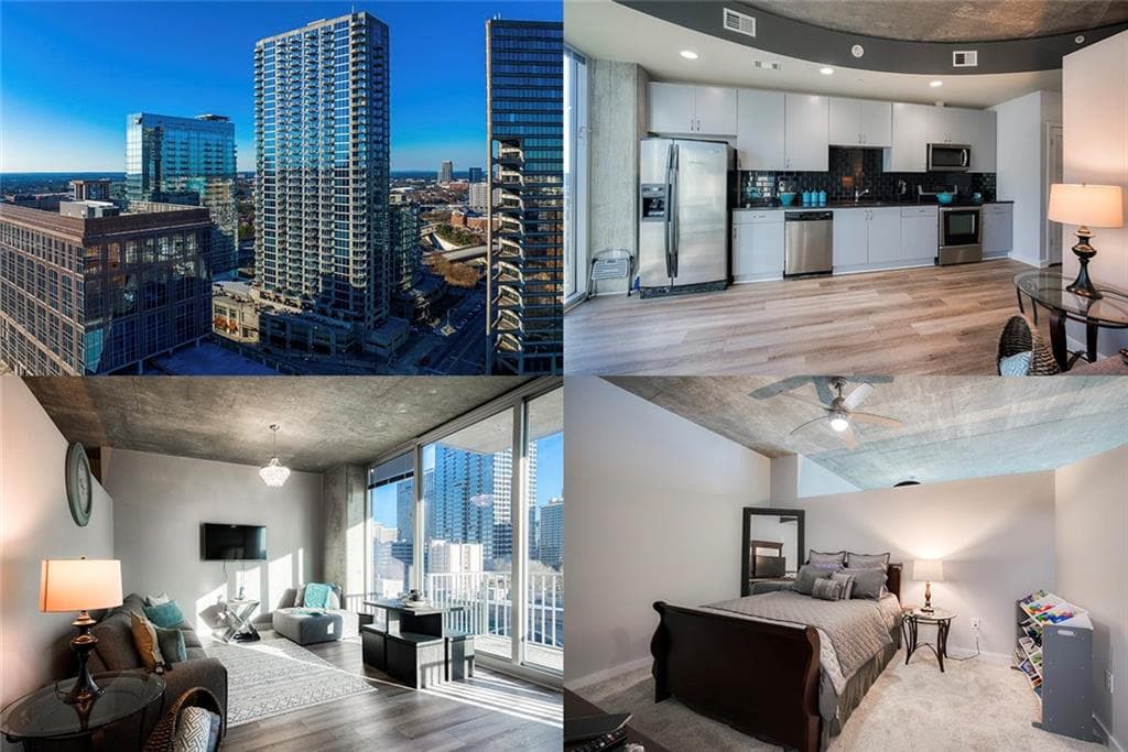 1 bedroom, 1 bathroom, 730 sq ft condominium sold at 400 W Peachtree Street 1007, Atlanta, GA 30308