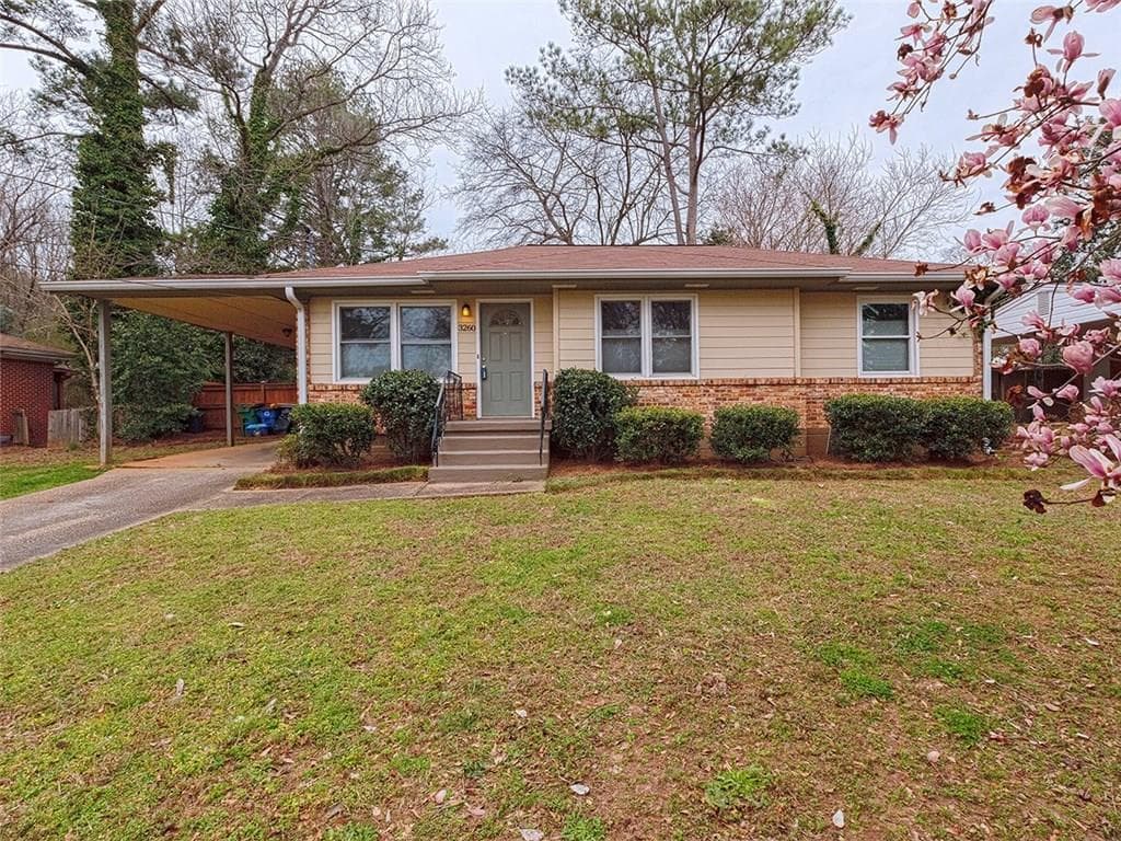 3 bedroom, 1,014 sq ft single family residence sold at 3260 Beech Drive, Decatur, GA 30032