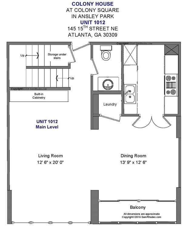 3 bedroom, 1,700 sq ft condominium sold at 145 15th Street 1012, Atlanta, GA 30309