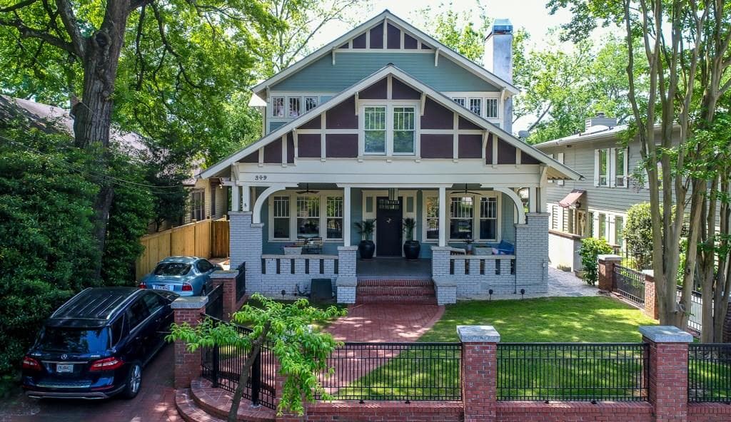 5 bedroom, 3,400 sq ft single family residence sold at 349 9th Street, Atlanta, GA 30309